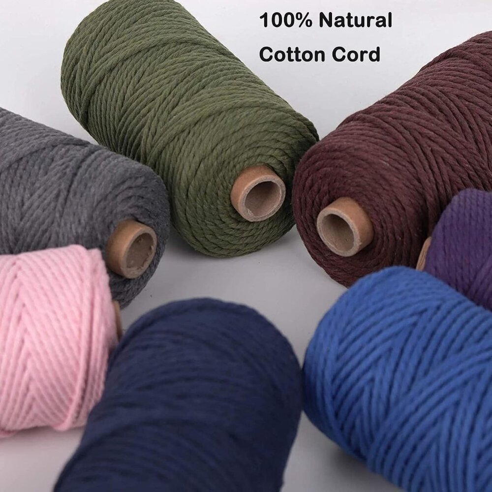 Macrame Cotton Cord, 2/3/4/5/6mm Natural Cotton Cord Perfect Macrame Supplies fo - Picture 4 of 8